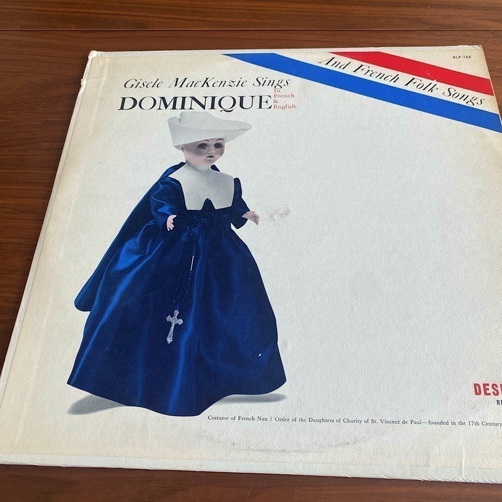 Gisele Mackenzie Signs Dominique Vintage Vinyl Record